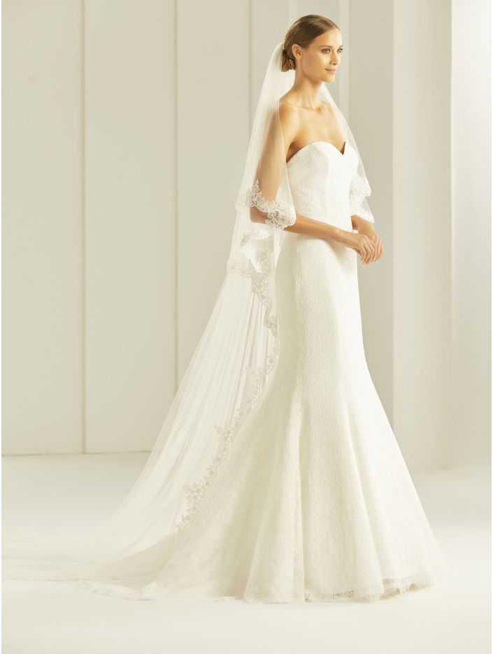 WHITE VEIL セット S258 - Two-layered veil - Bianco Evento