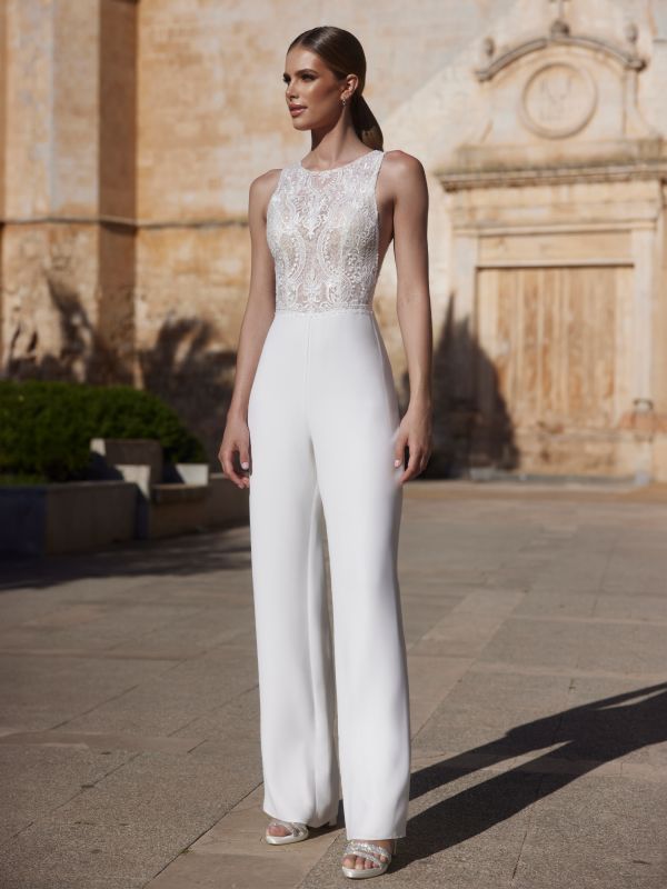 Classy white jumpsuits for weddings online