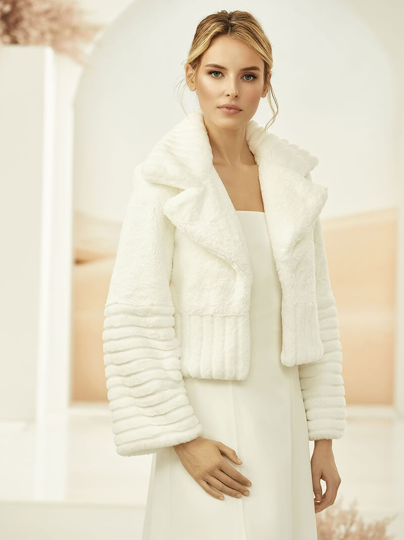 manteau blanc mariage hiver