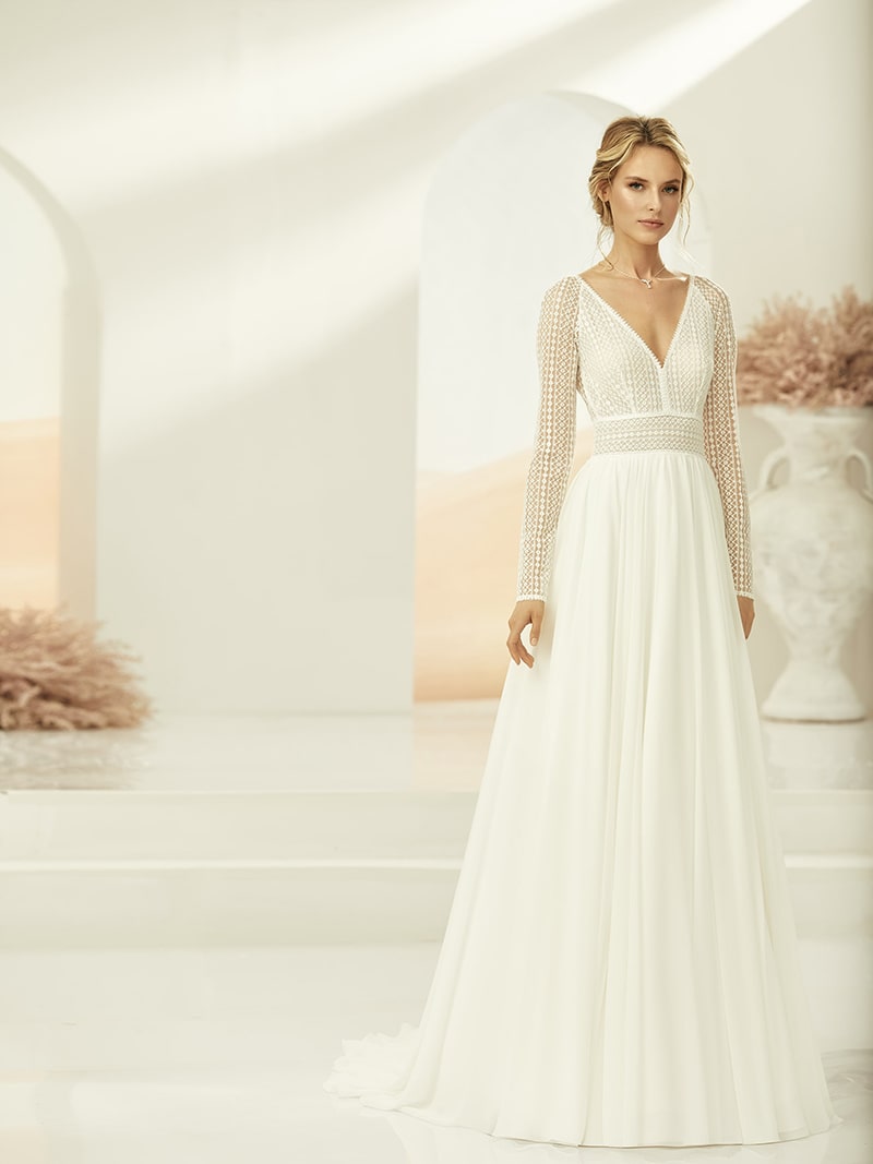 Por qué deberías considerar un vestido de de manga larga para tu boda?